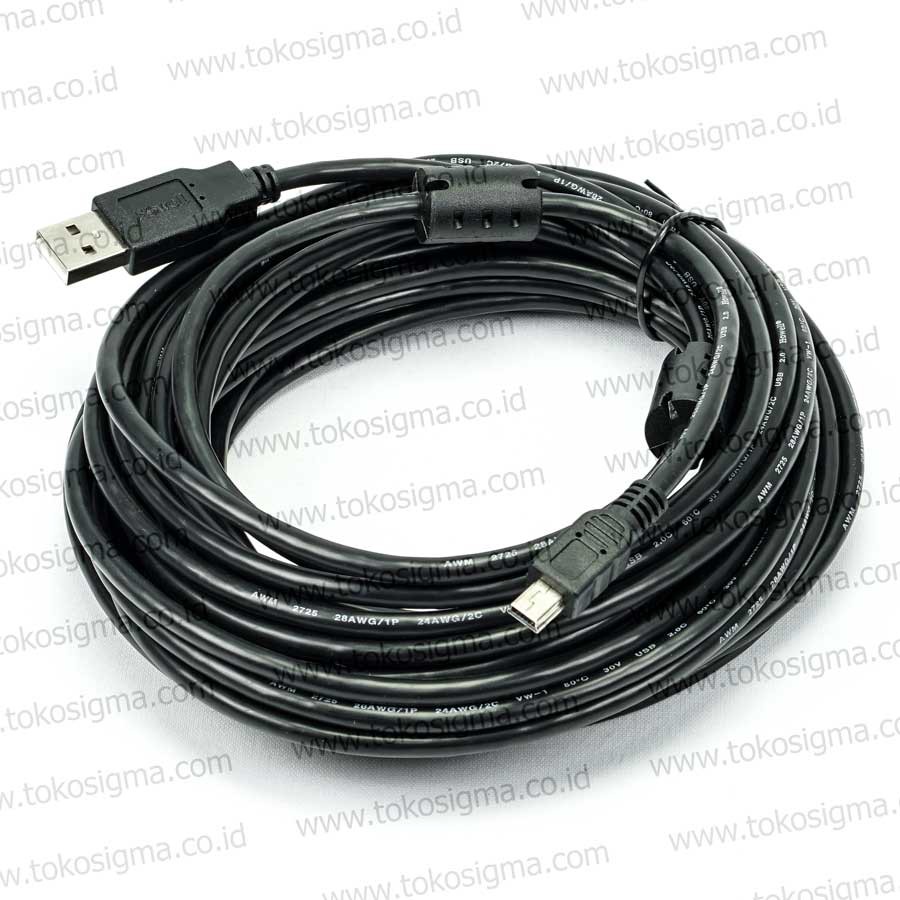 KABEL USB 2.0 to MINI USB PIN 5 HOWELL 10 meter 10M mini USB male