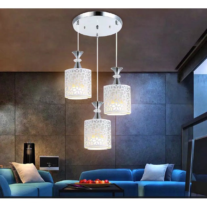 LAMPU GANTUNG PLAFON RUMAH MINIMALIS isi 3 KELOPAK BUNGA TUNGGAL TERMURAH TERLARIS BEST PRICE