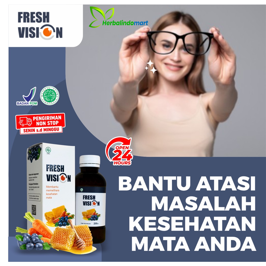 Fresh Vision Asli - Madu Suplemen Atasi Masalah Kesehatan Mata Perih Kering Glukoma Glaukoma Katarak Kurangi Mata Minus Mines Pandangan Buram Kabur