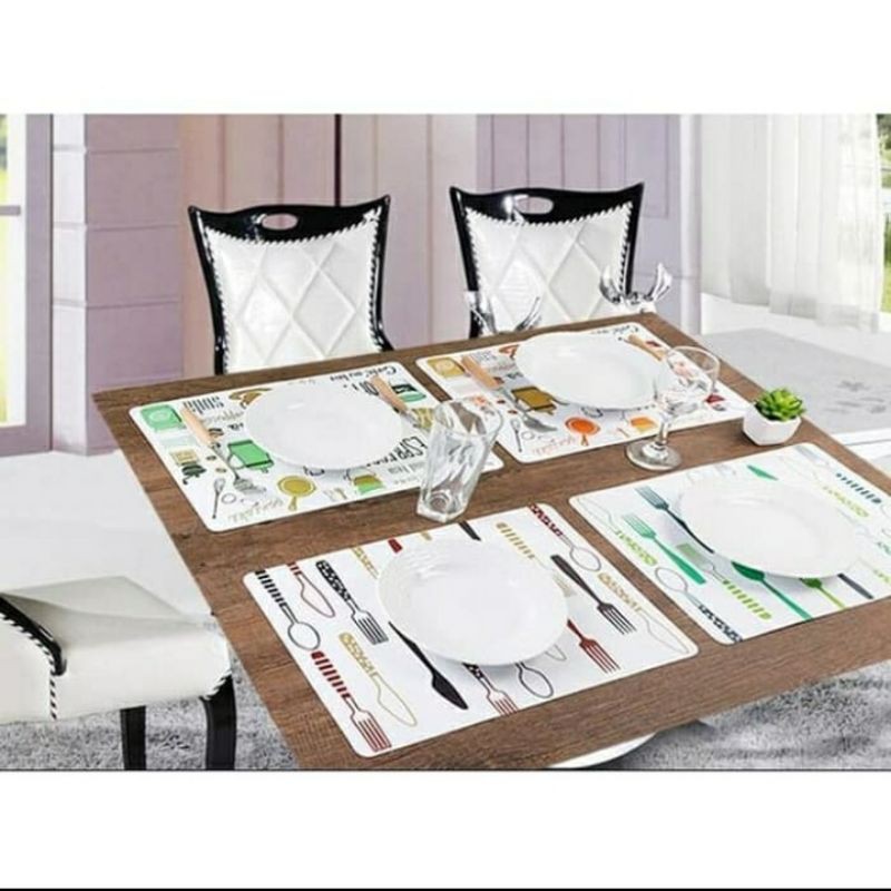 ALAS PIRING TATAKAN MEJA MAKAN ALAS PIRING ALAS GELAS PVC TAHAN PANAS