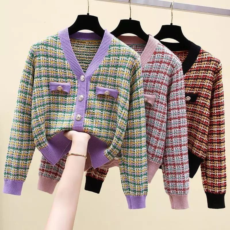 Tweed Zara CARDIGAN IMPORT  PREMIUM QUALITY / BLEZER RAJUT WANITA