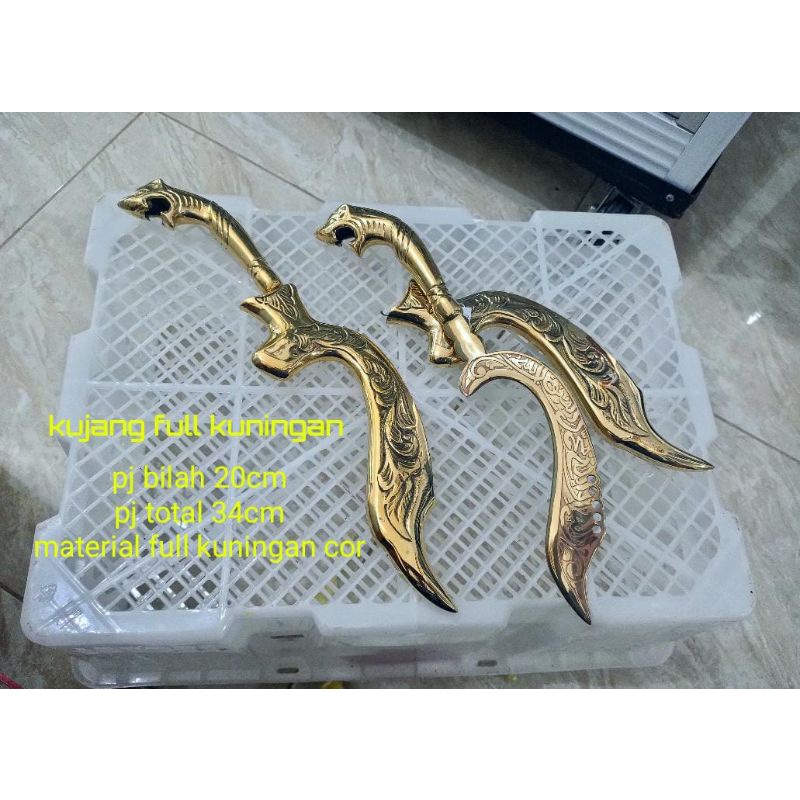 kujang full kuningan emas serasa sultan