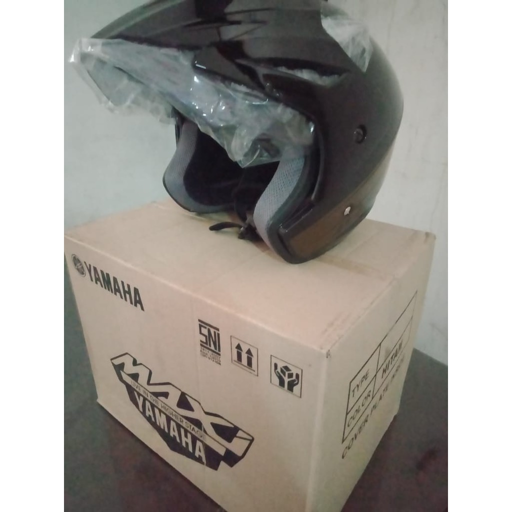 Helm Yamaha Maxi Half Face Original Shopee Indonesia