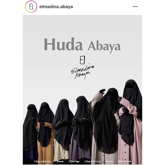 HUDA TWO TONE (S) ELMADINA ABAYA