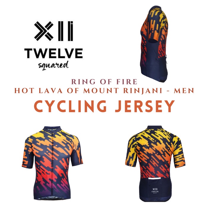 Twelve Squared Cycling Jersey Sepeda RING OF FIRE Series