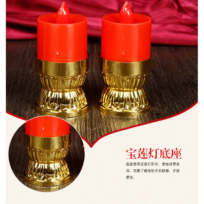 Lilin Led merah Batrai Jam