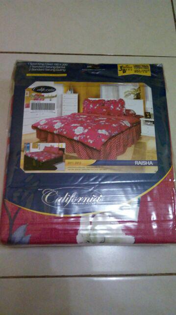Sprei California King Motif Raisha (pink)