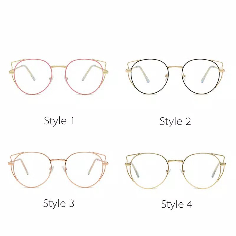 ♥TMALL88♥ Kacamata Baca Frame Anti Radiasi Metal Gaya Retro Untuk Pria / Wanita