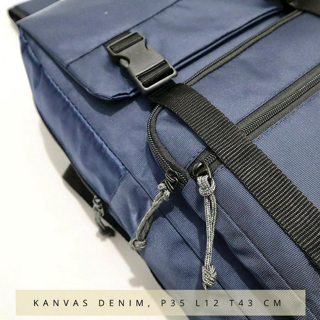 COD in aja Ma bro Free Ongkir ransel Distro Premium dua warna murah merk lokal buat sekolah jalan kanvas tebal