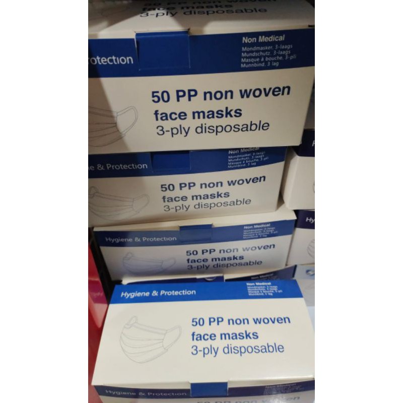 Masker Earloop 3 ply isi 50 pcs masker sekali pakai