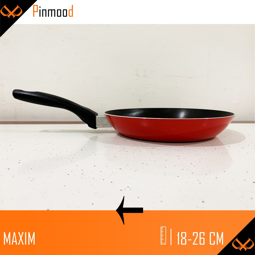 FRYPAN MAXIM VALENTINO 18 , 20 , 22 , 24 , 26 CM  ANTI LENGKET WAJAN TEFLON PENGGORENGAN FRY PAN