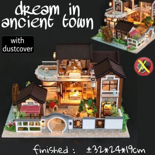 

Unik DIY Do It Yourself 13848 Dream in Ancient Town Dollhouse Kit Diskon