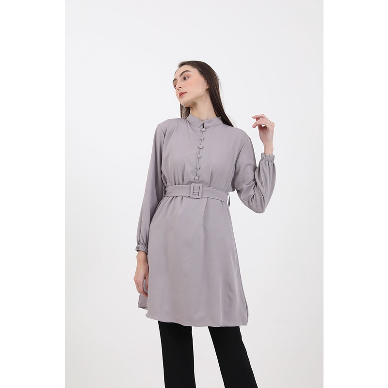 Berrybenka - Atasan Blouse Wanita Sofia Mutia Tied Blouse-7