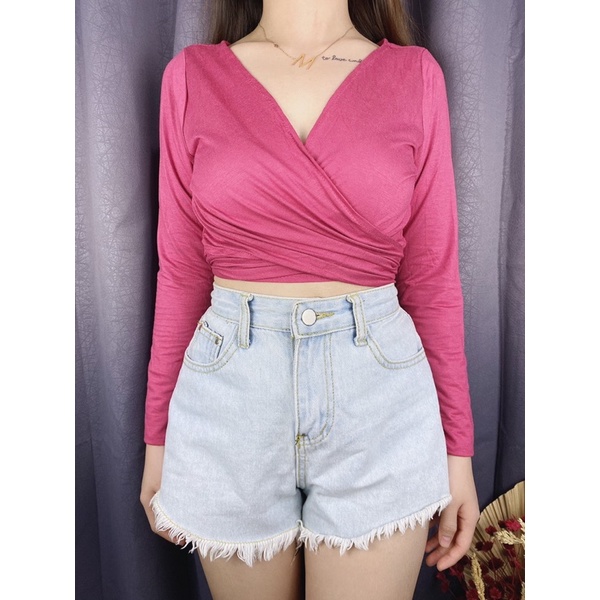 Longsleeve Ivy croptop silang / croptop Wanita / longsleeve / vimel collection