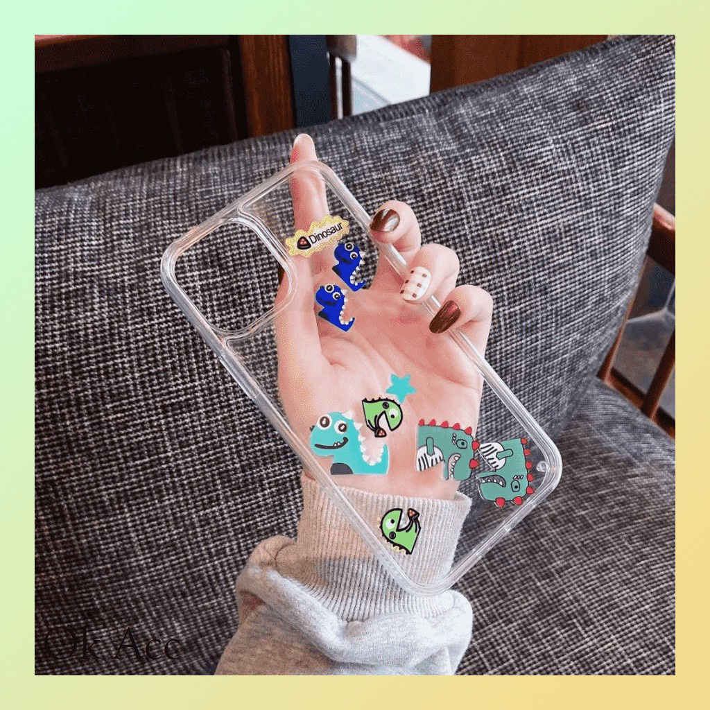 SoftCase Glitter air Dino Iphone 6 6s 7 8 SE 6+ 6s+ 7+ 8+ X Xs Xr Xs Max 11 12 13 Pro FH04