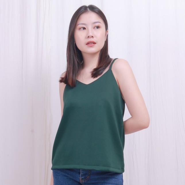 ➢ Benedict Top/ Atasan Murah / Atasan Wanita / Tanktop Scuba - Putih ❉