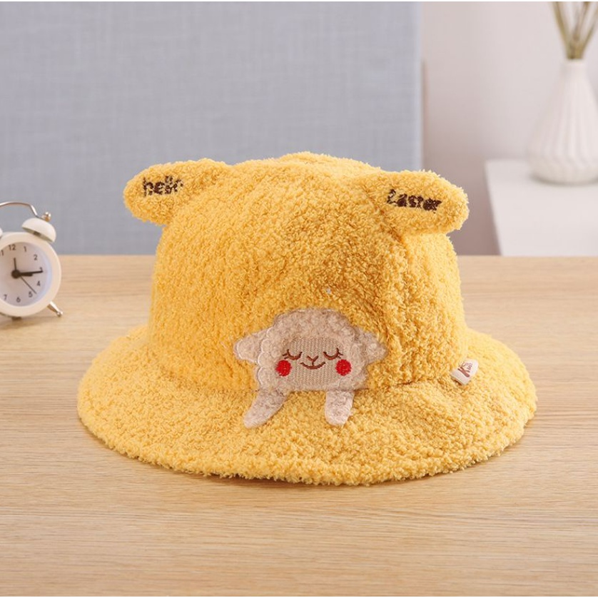 Topi Bucket FLEECE Domba Anak 0 - 4 tahun Sheep Import Korean Style CBKS VC