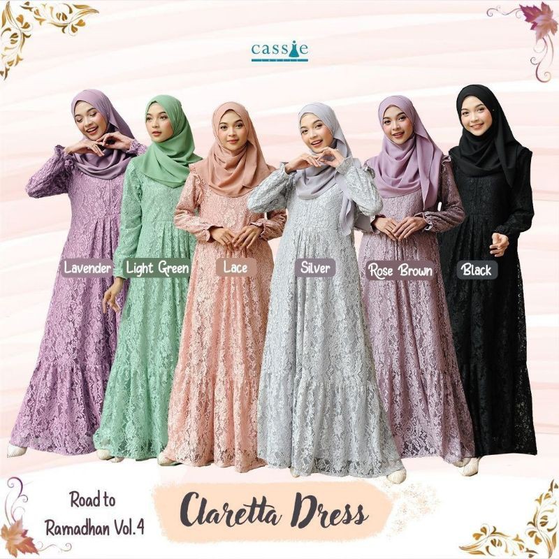 Claretta Dress Series ORI by Cassie / Gamis Brukat / Dress walimah