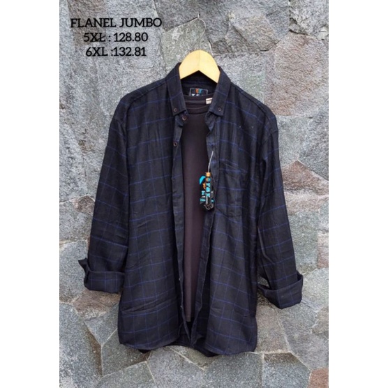 kemeja flanel big size pria 5XL 6XL lengan panjang - kemeja flanel super jumbo pria import distro terbaru - baju flanel jumbo lengan panjang