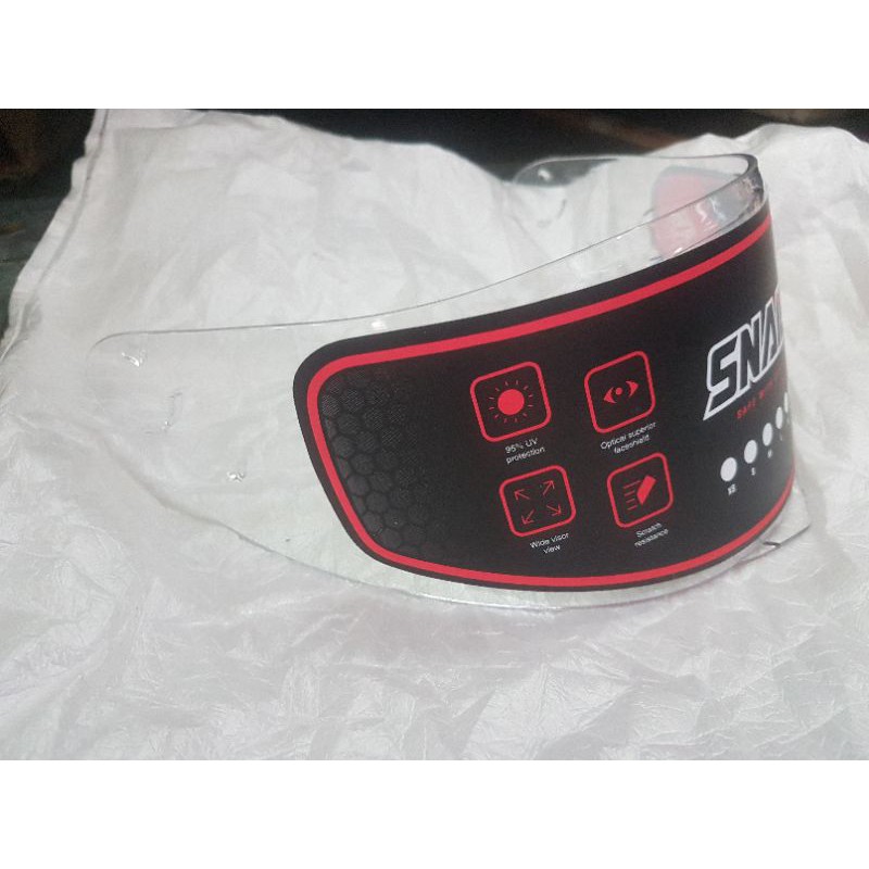 visor flat snail ffs2 clear/bening original