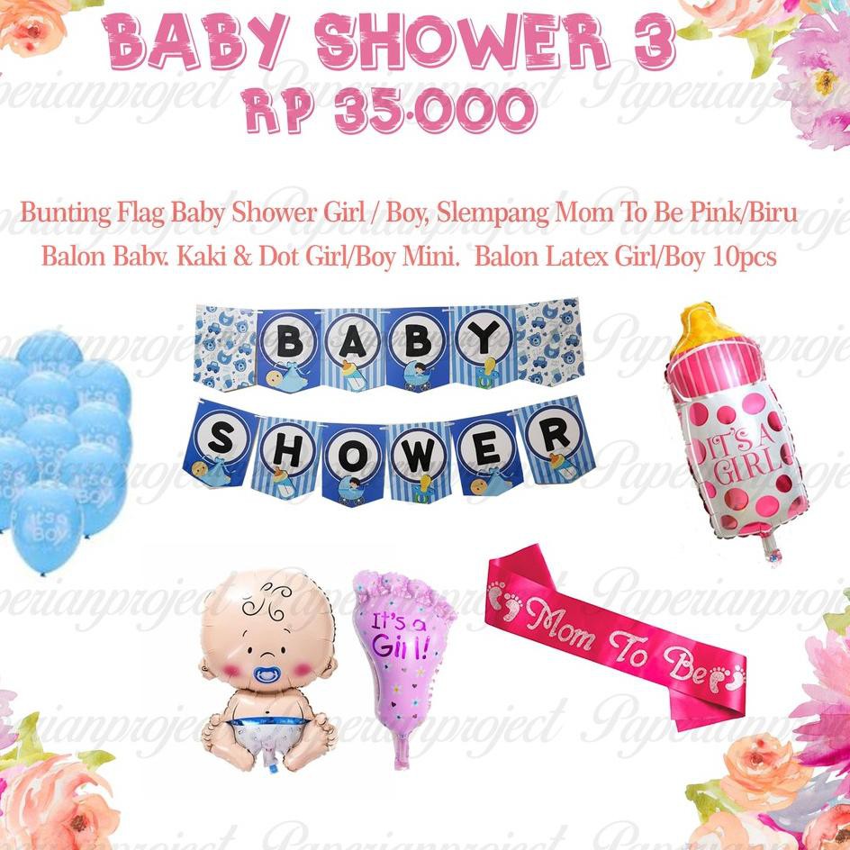 Jfw Paket Baby Shower Simple 3 Shopee Indonesia