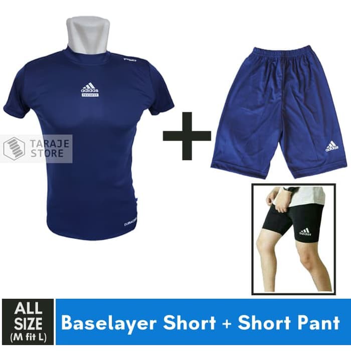 Baselayer Short Navy Adidas + Celana TERJANGKAU TERMURAH