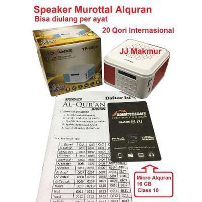 Speaker murottal memory Alquran Advance TP600 USB FM Radio speker