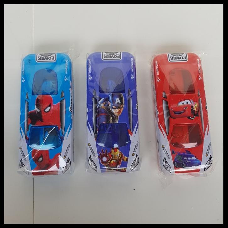 

Tempat Pensil Mobil Kaleng Besi Spiderman Avengers Cars