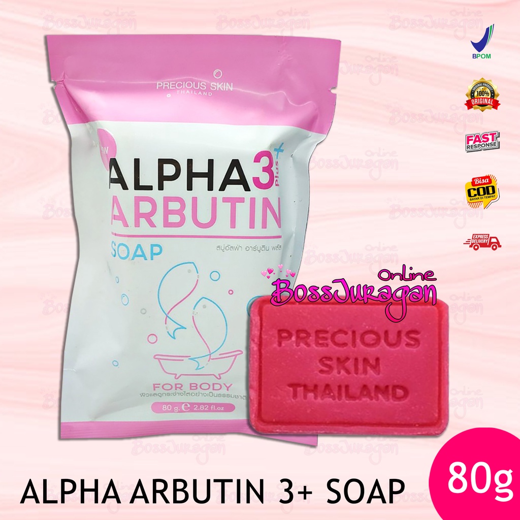 (BOSS) (BPOM) ALPHA ARBUTIN SOAP 80g - Sabun Alpha Arbutin 3 plus+