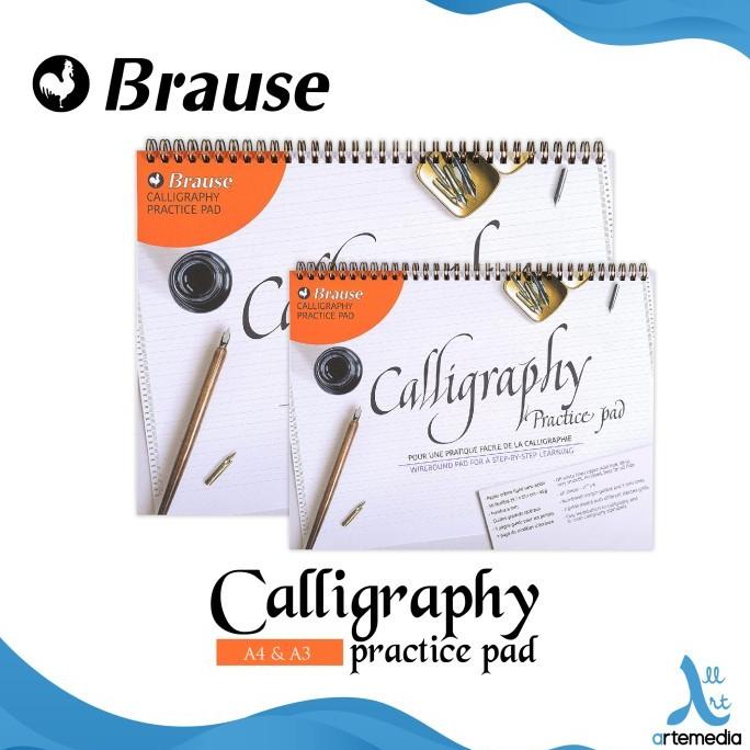 

(BISA COD) Buku Kaligrafi Brause Calligraphy Line Practice Pad Wirebound HEMAT Kode 1355