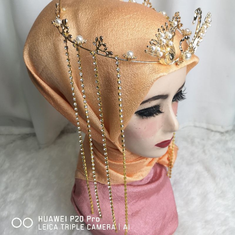 mahkota/tiara angsa rumbai