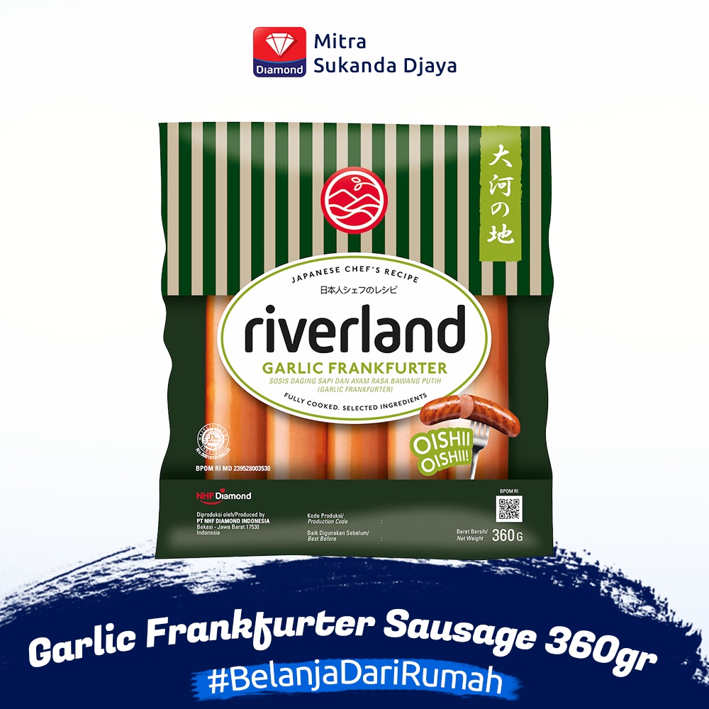 

RIVERLAND Garlic Frankfurter Sausage / Sosis ala Jepang 360 gr