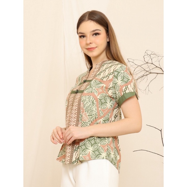 Atasan Batik 208 UBI/ Blouse Batik Wanita Modern