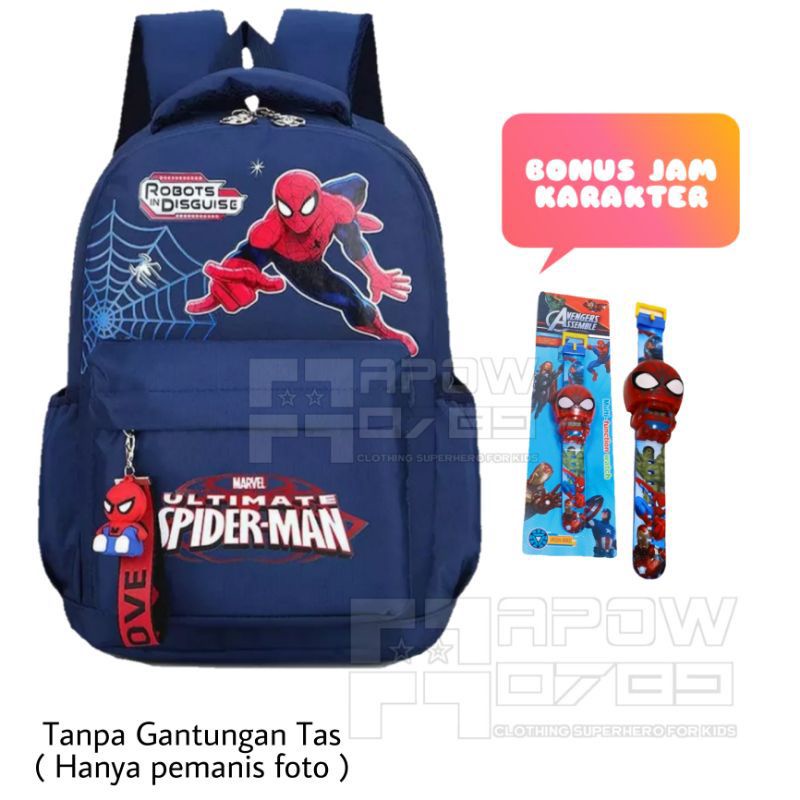 Tas ransel anak karakter spiiiderman canvas - tas anak