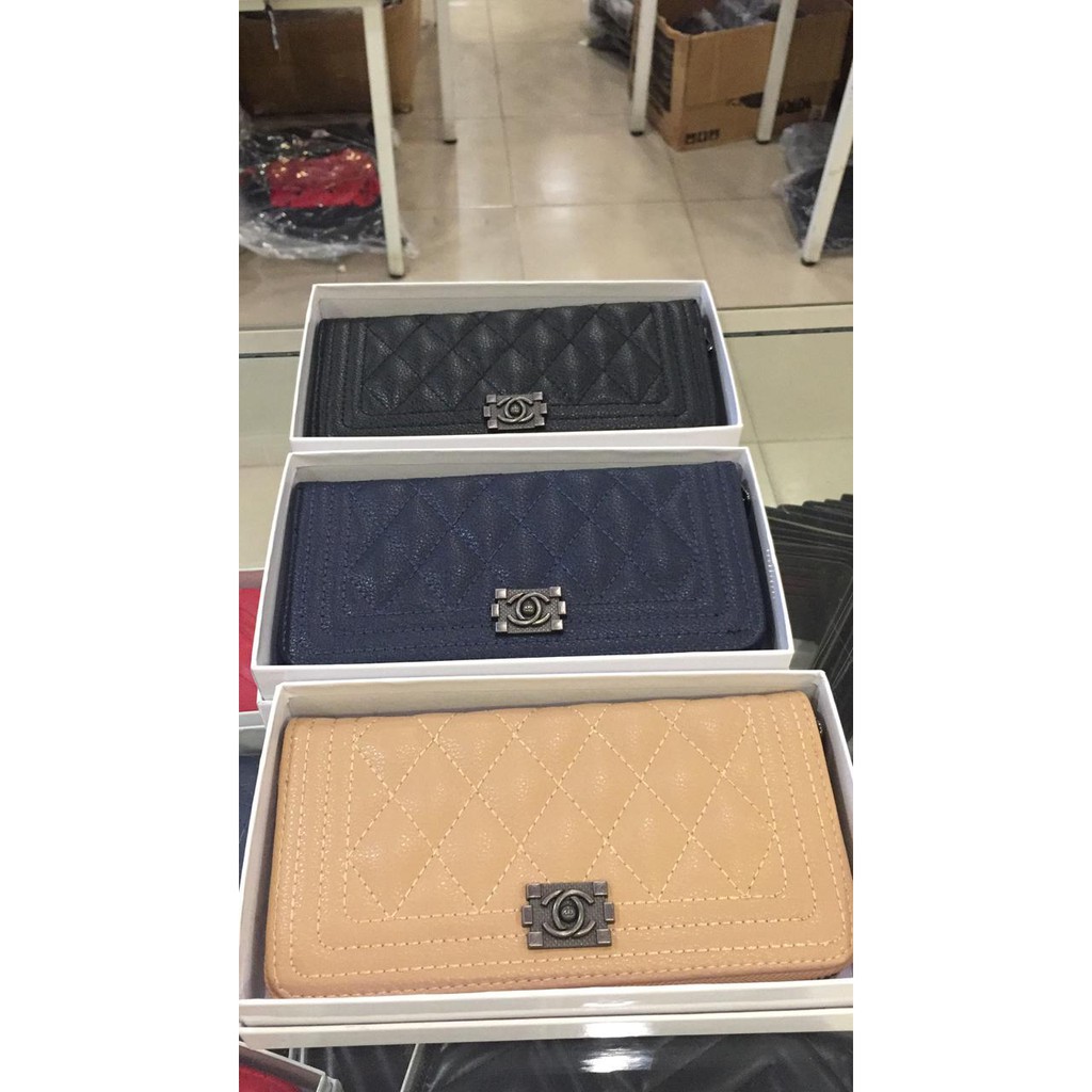 SALE DOMPET WANITA CHANEL BOY 16109 LAV DOMPET IMPORT DOMPET FASHION DOMPET MURAH BATAM DOMPET LIPAT