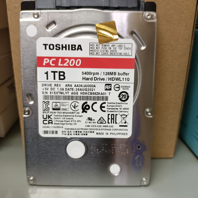 Toshiba PC L200 Harddisk 1TB 2.5&quot; SATA -HDD Laptop 1TB