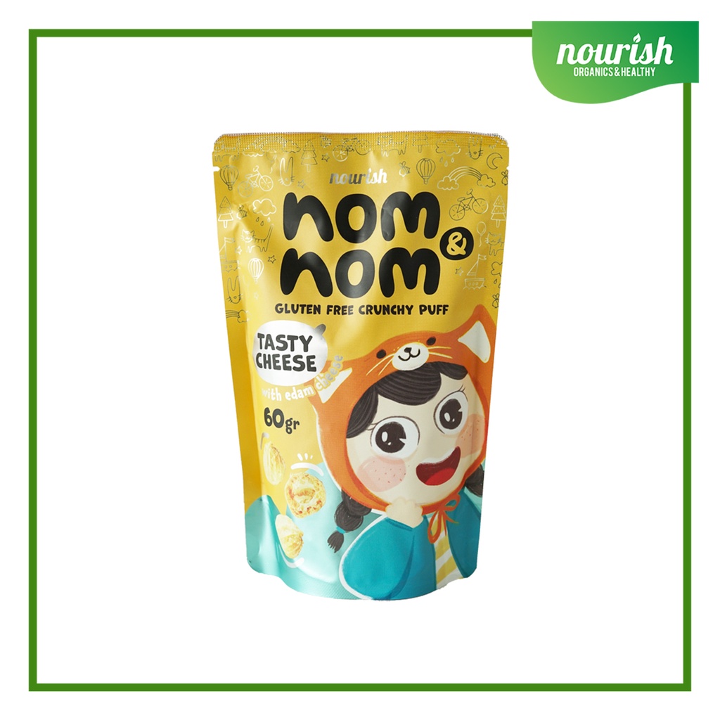 Nom Nom - Gluten Free Crunchy Puff Tasty Cheese Soes Kering Keju 60gr