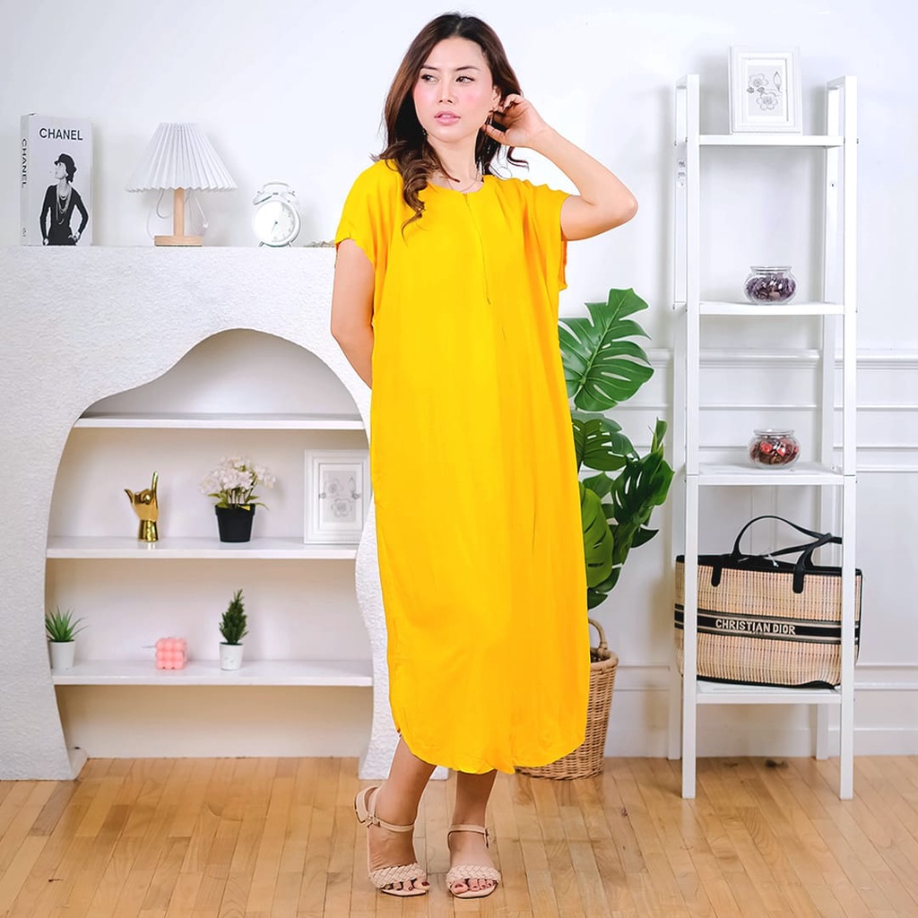 BEFAST - ZEC OOTD Dress YUQIA / Busui Daster Di Bawah Lutut Atas Semata Kaki / Daster Wanita / Daster Motif / Keluaran Terbaru 2022 / Daster Lengan Pendek / Terlaris / Termurah