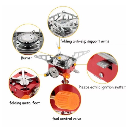 Kompor Camping Gas Model Kotak Mini Portabel Stove Mini Alat Masak Gunung