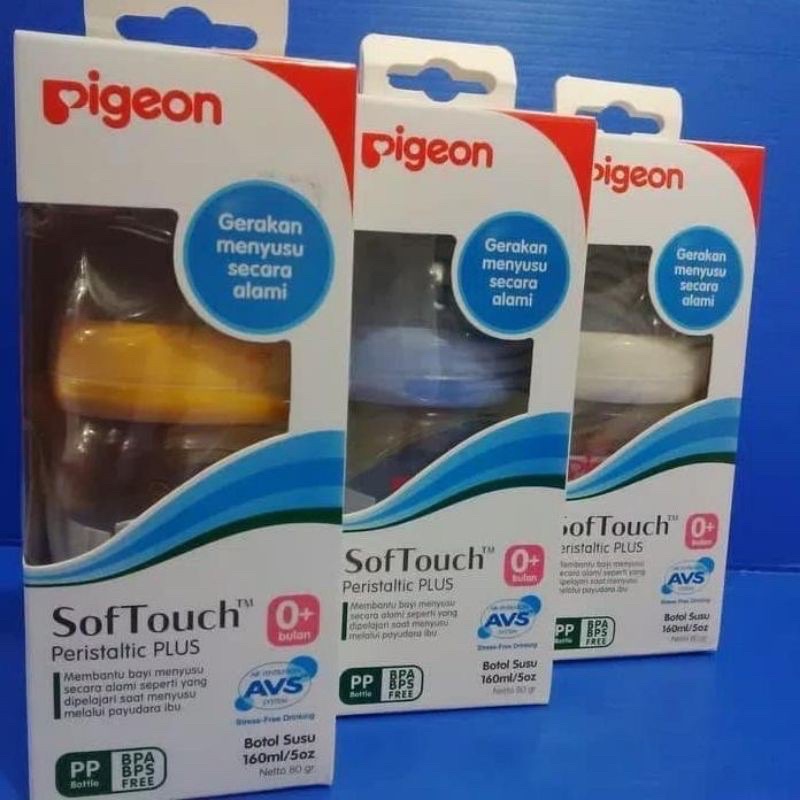 pigeon wide neck peristaltik nipple — putih