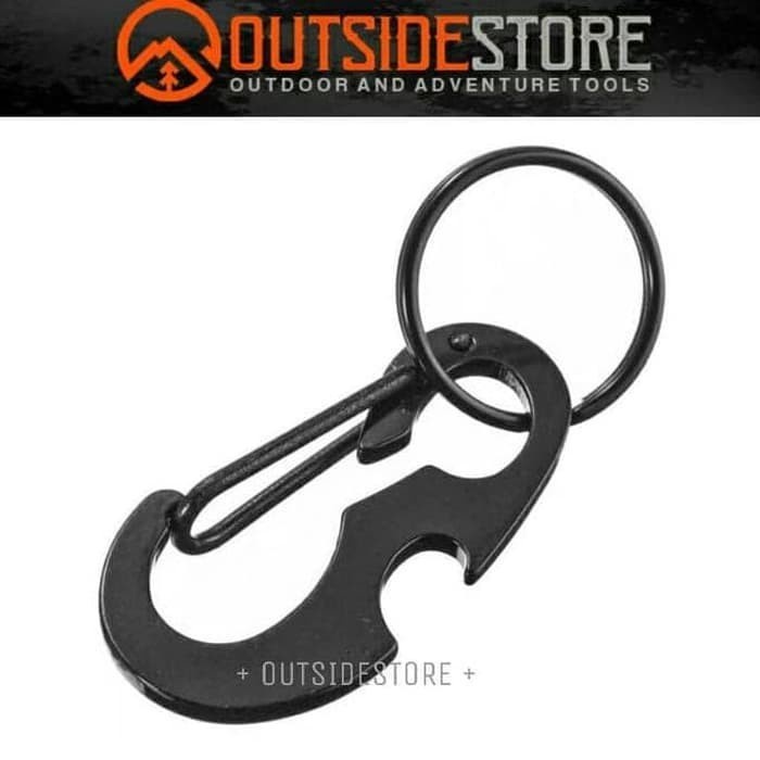 Carabiner Pembuka Botol Stainless Steel EDC Multifungsi Karabiner