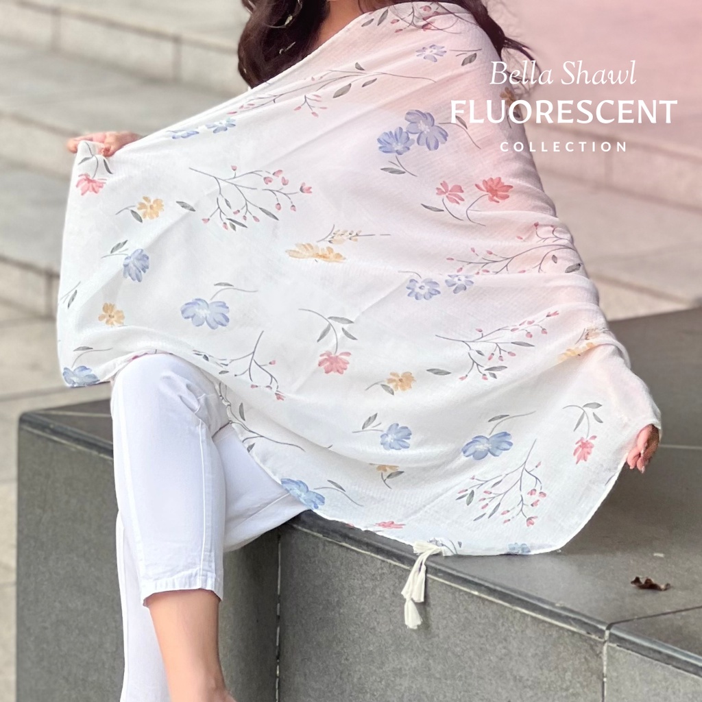 Bella Shawl Fluorescent Collection | The Best Kaynd | Premium Scarf Selendang Pashmina Syal Shawl Pasmina Hijab Kain Batik