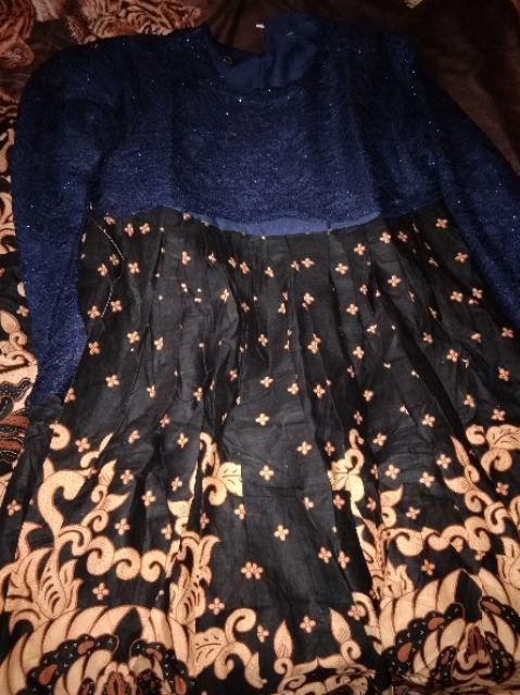 Ms Sarimbit Gamis Batik Mix Brukat (krisna Couple)