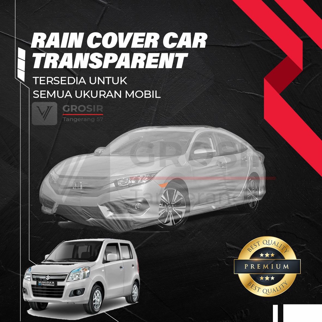 Sarung Mobil Transparan Karimun Wagon R / Transparent Body Cover Wagon R