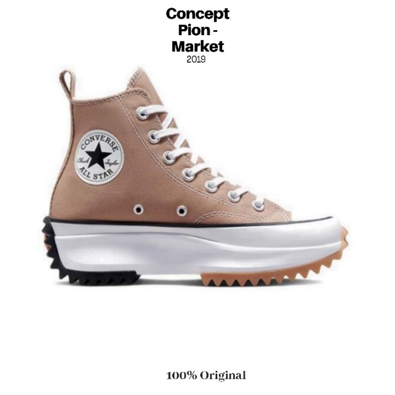 Converse Run Star Hike Recycled Polyester Platform HI Hemp/Black/White