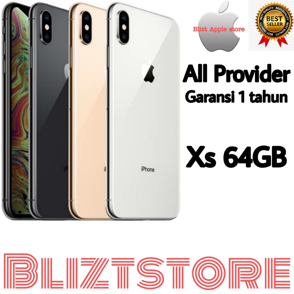 iPhone Xs 64GB All Sim Silent Fullset Ori Ex inter Second Mulus100%Like New 3utools All Green (Garansi 1 Tahun)