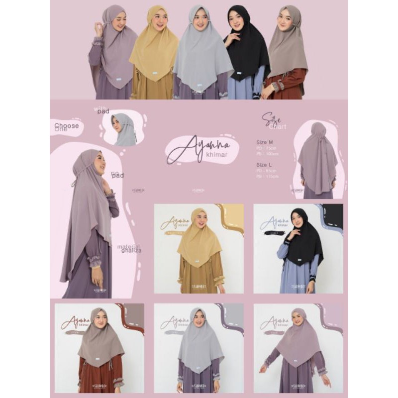 AYANNA KHIMAR BY SILMEE INDONESIA (JILBAB SAJA, PASANGAN BRYNA DRESS) BERGO INSTAN KEKINIAN