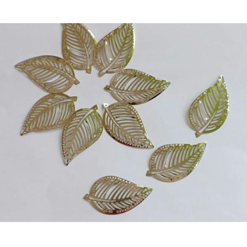 plat daun  5*2,5cm(10biji) bahancraft