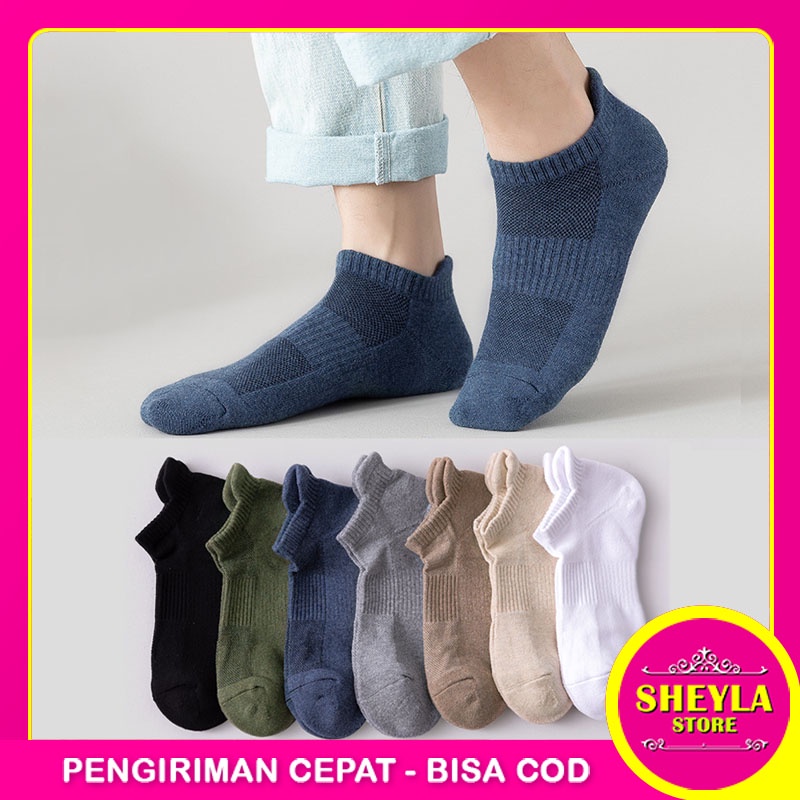 Kaos Kaki Pria Wanita Motif Kotak / Kaos Kaki Fashion Korea Kantoran / Office Sock Import / TS-130