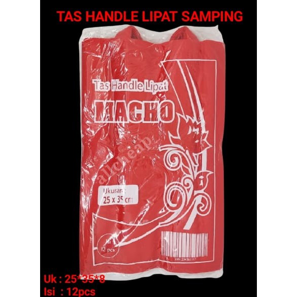 12pcs TAS KAIN HANDLE LIPAT SAMPING GASSET GOODIE BAG SPUNBOND 25x35